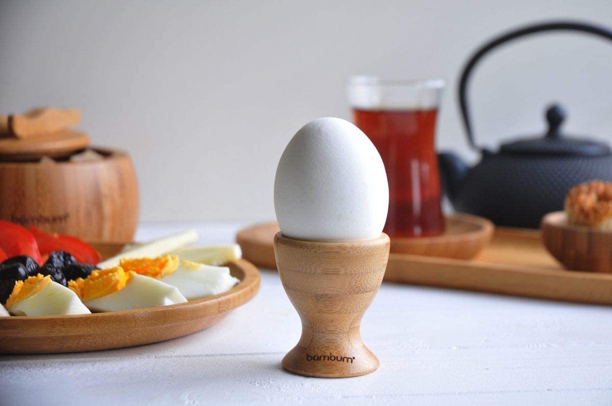 Egg Cup Set of 6 Bamboo Free Shipping With Package Health Safe
